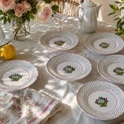 6 assiettes à dessert ajourées Portugal