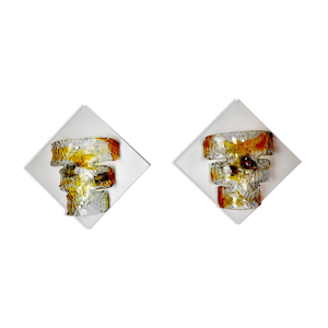 Paire d'appliques murano