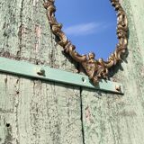 Vintage mirror in solid golden brass