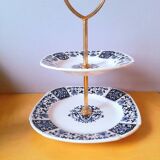 Serviteur à apéritifs, gâteaux en porcelaine de Gien Ibis