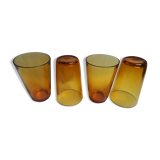 4 Vereco amber glasses