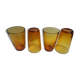 4 verres Vereco ambrés
