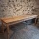 Antique French farmhouse dining table 225 cm – oak and poplar – rustic country table from around 1900