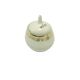 AFG Sugar Bowl Ewa, modernism, ivory white porcelain, Poland, 1970s