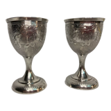 2111851 Silverware, pair of silver shells Minerva cipher early twentieth century