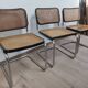 Trio de chaises par marcel breuer modele b 32