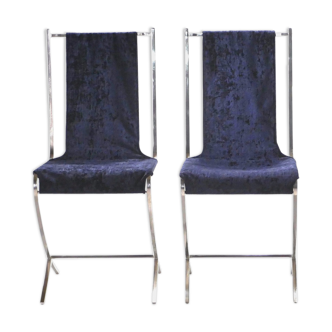 Paire de chaises Pierre Cardin pour Maison Jansen années 70