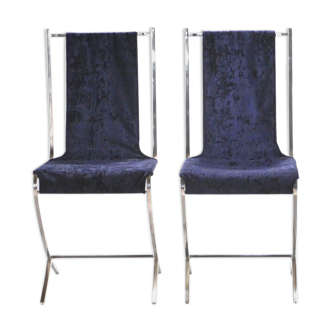 Pair of Pierre Cardin chairs for Maison Jansen 70s