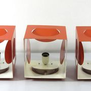 3 Stockmann Orno orange vintage Shogo Suzuki lamps