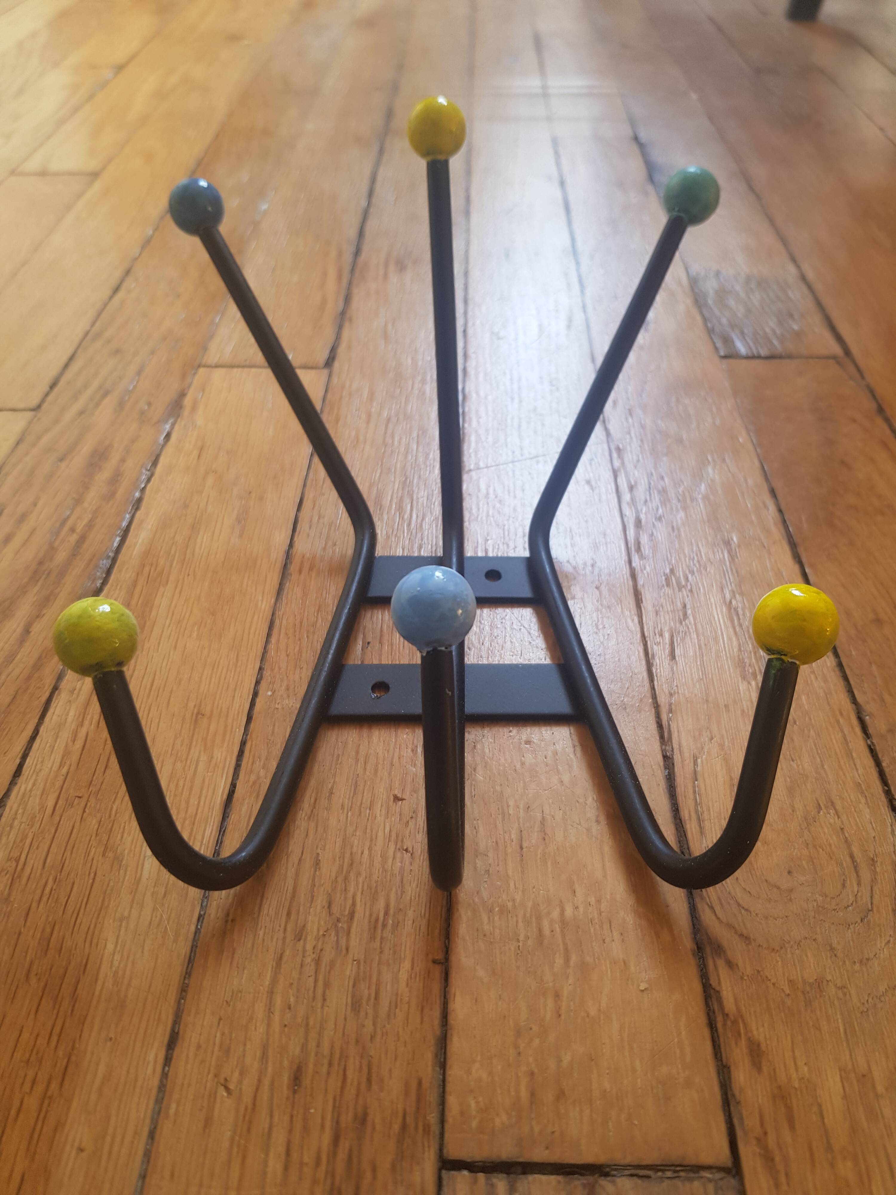 Vintage wall coat rack