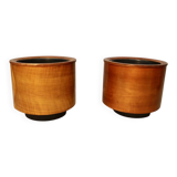 Pair of hobby flower cache pots with interior.