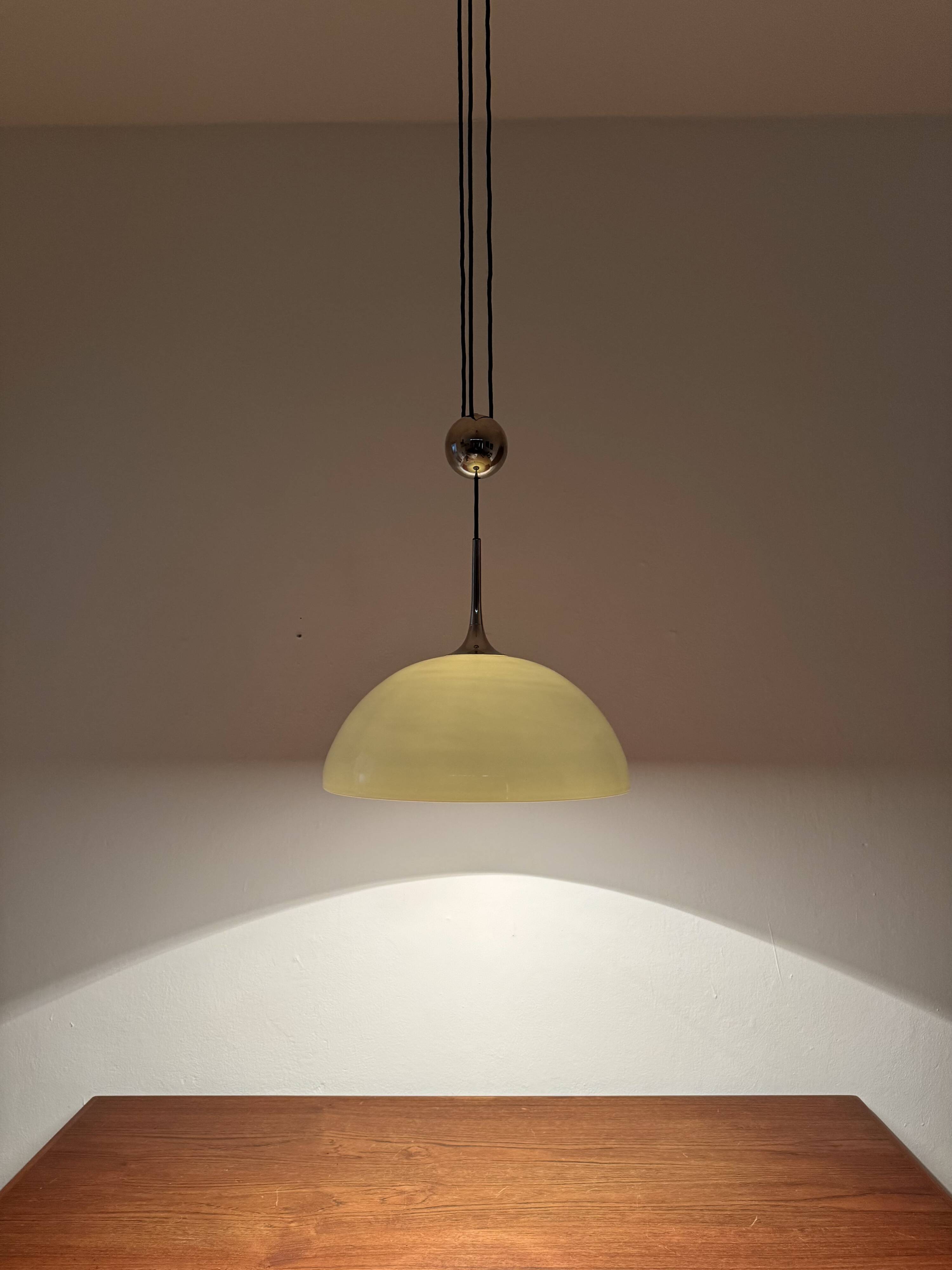 Adjustable Posa Pendant Lamp with Porcelain Shade by Florian Schulz