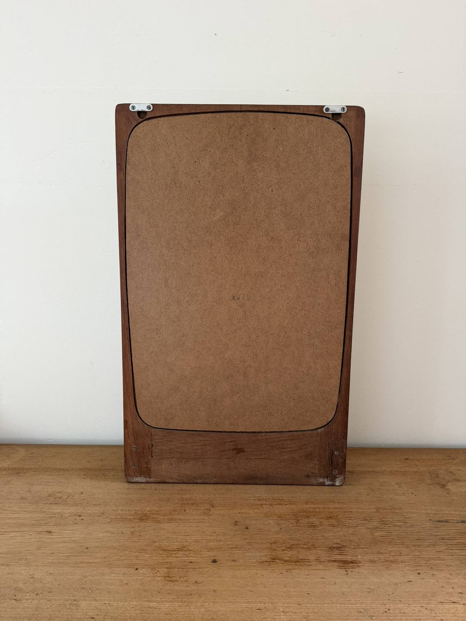 Vintage Danish teak mirror with shelf - midcentury mirror