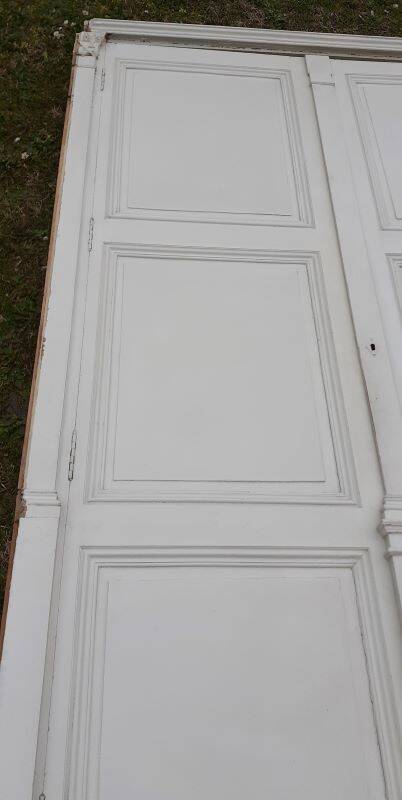 19th century woodwork 2x2 Louis Philippe mirror doors H2.46m L4.5m