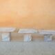 Series of 3 vintage marble coffee tables