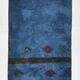Blue Black Antique Turkish Runner Rug, 79x342Cm