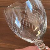 4 crystal wine glasses with stems
