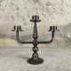 Vintage three-branch metal chandelier