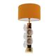 Pair of Murano glass and brass table lamps, Italy