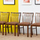 Série de 4 chaises scandinaves vintage