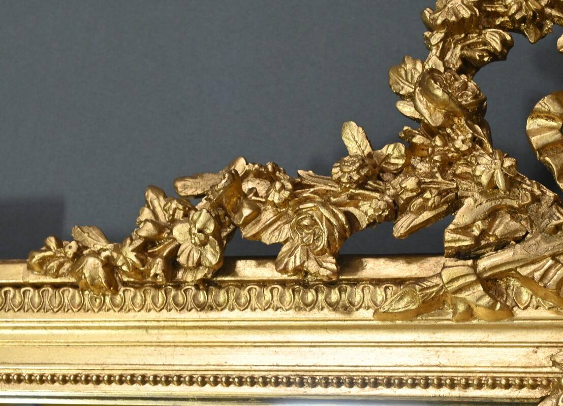 Gilded Wood Mirror, Louis XVI Style – Part 2 of the 19th Century