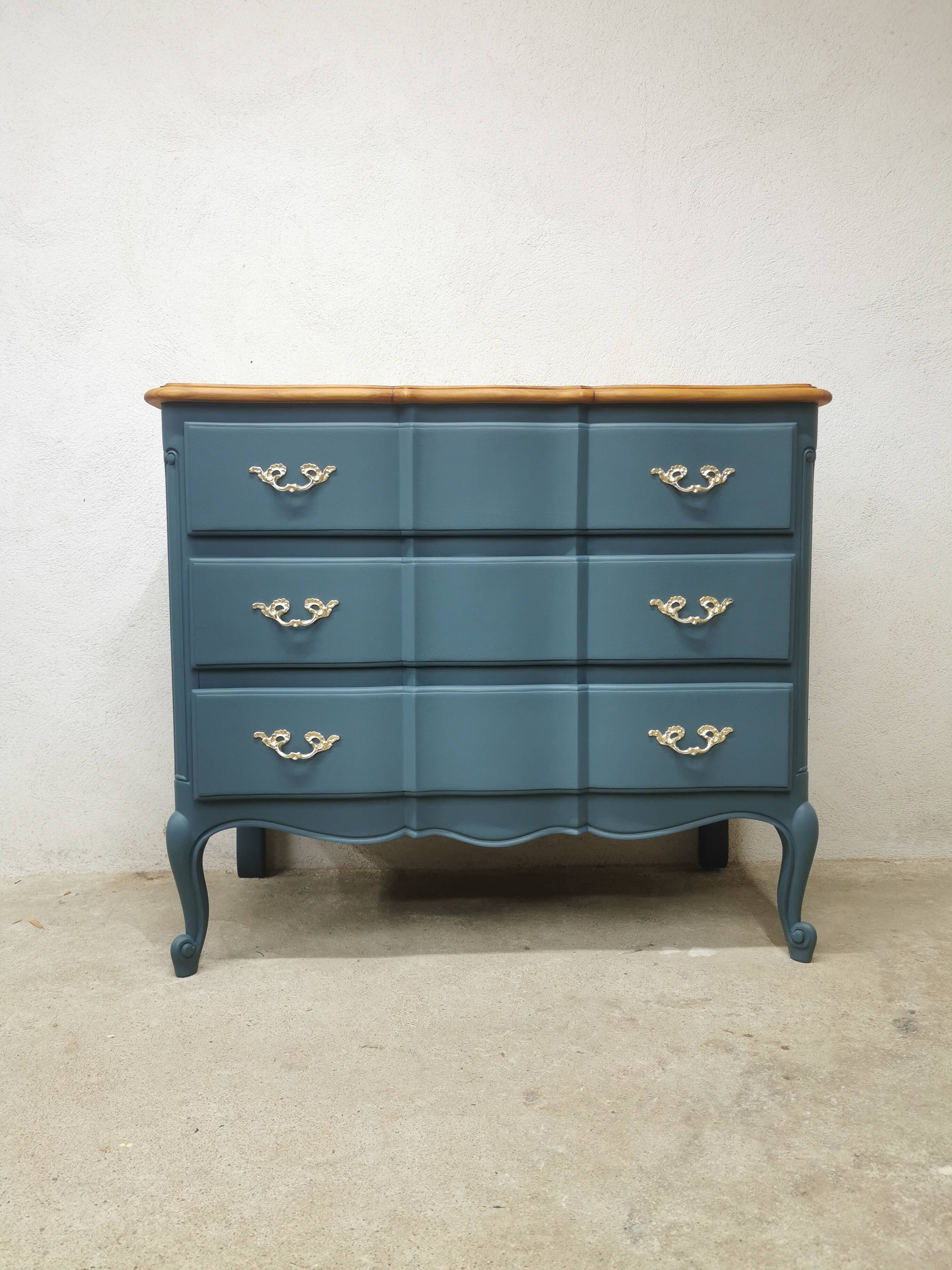 Vintage cherry wood commode refurbished