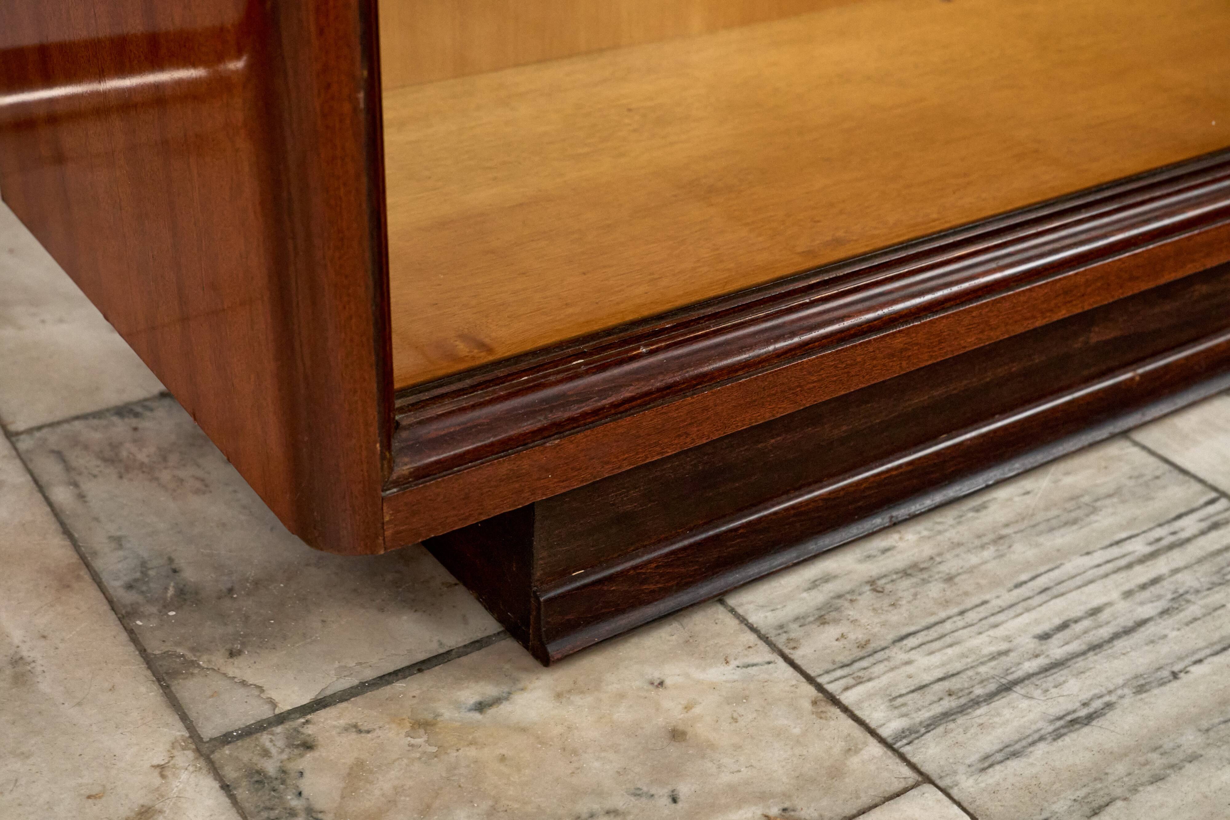 Art Deco Bookcase, Vitrine, Český Nábytek, 1960, Czechoslovakia