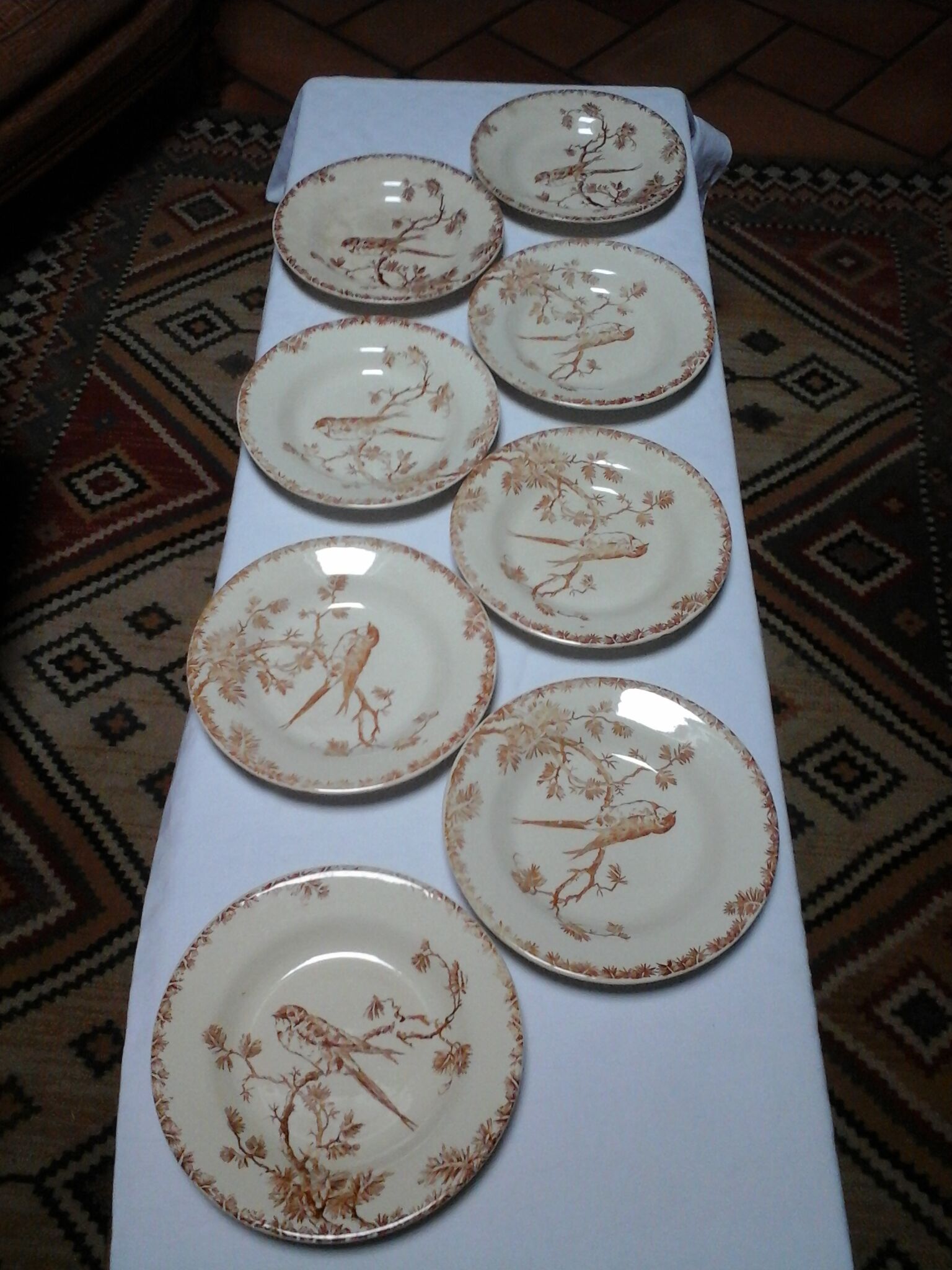 Set of 8 old soup dishes, Provençal / Gien