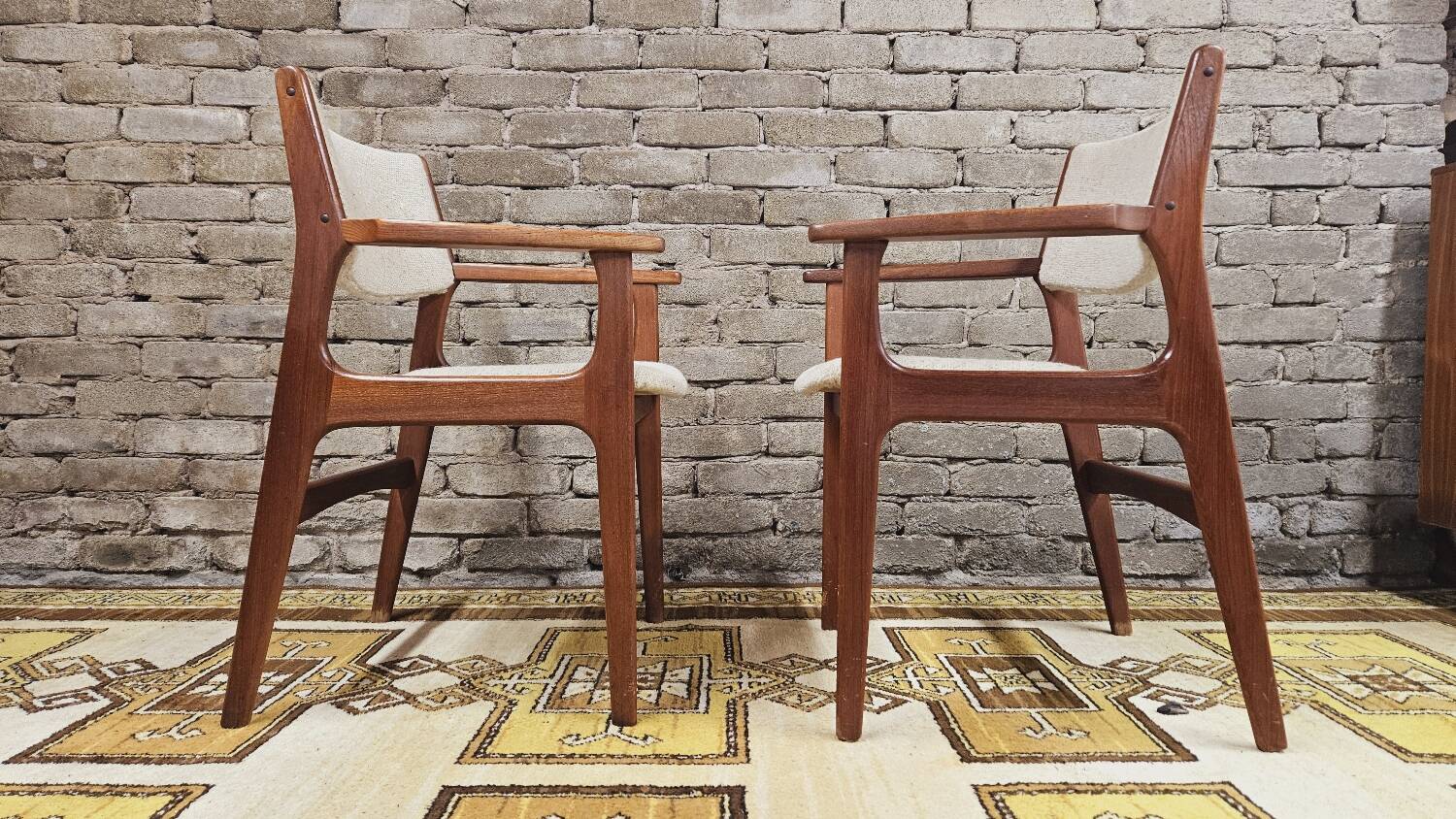 Pair of Scandinavian teak armchairs by Kurt Østervig, Denmark 1960
