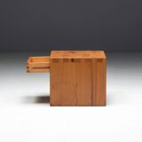 Pine Bedside Table, France, 1960s