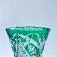 Vase Art Déco en cristal taillé vert