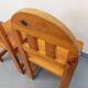 Paire de chaises vintage en pin des années 70 80