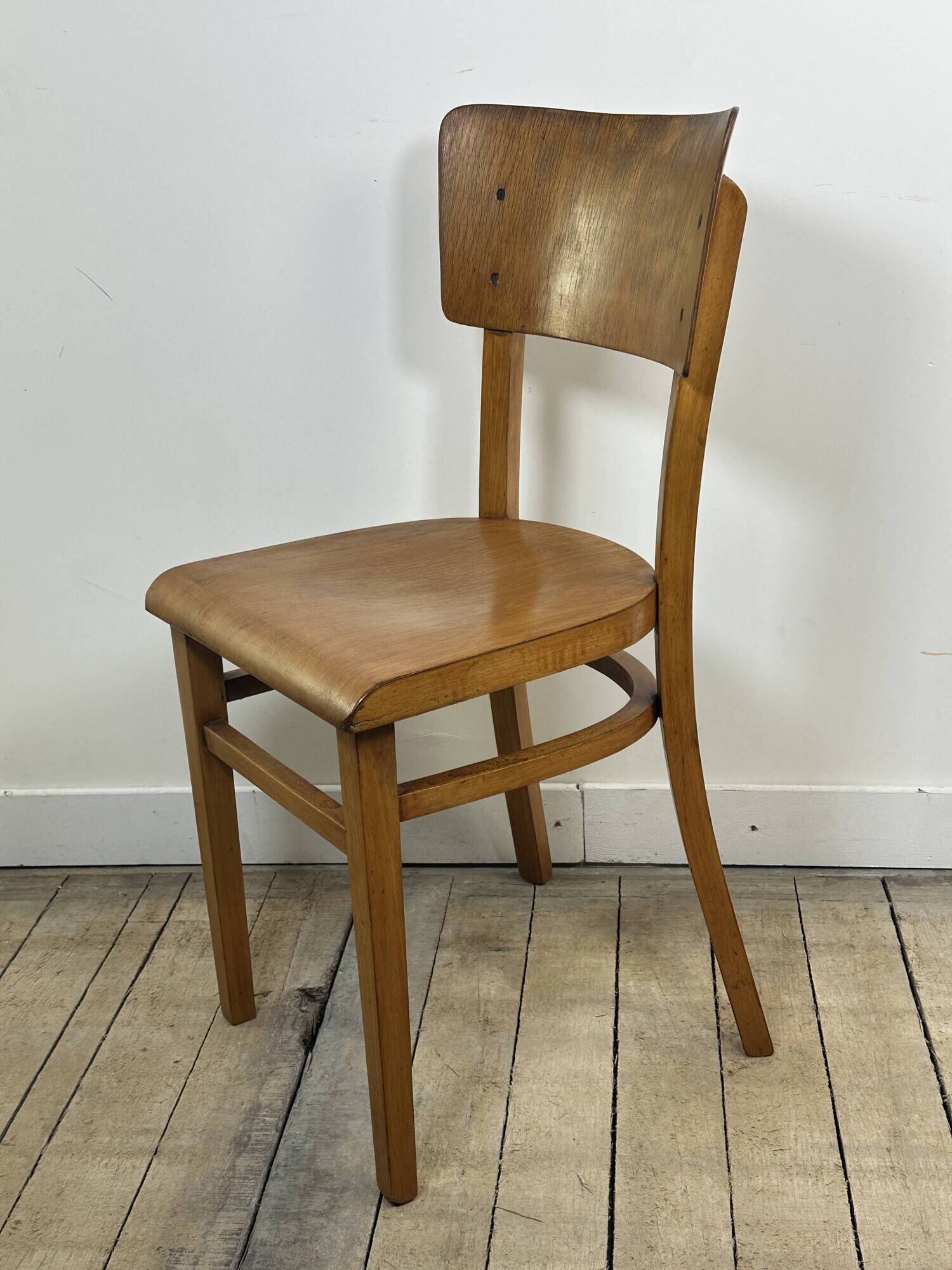 Lot de 6 chaises Bistrot Thonet vintage en bois 1960'S