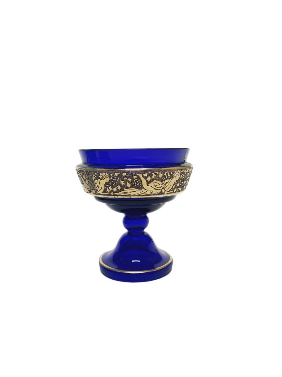 Czechoslovakian Art Deco bowl from Moser, 1930s