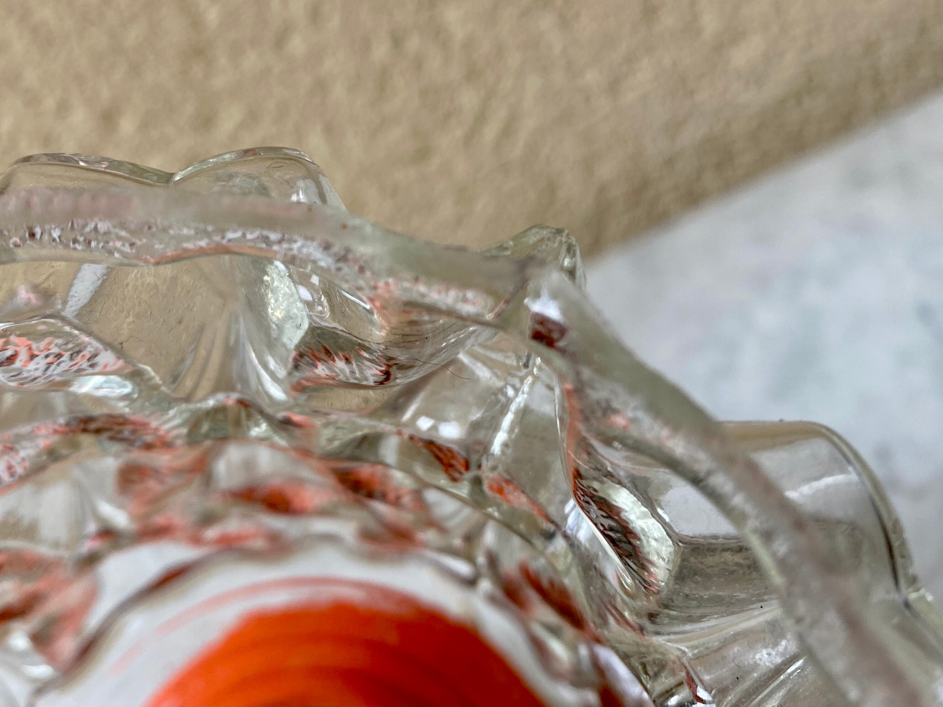 Vintage bedside lamp 70s Graewe orange