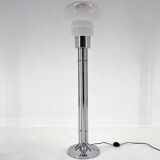 Mid-Century Chrome & Murano Glass Floor Lamp, Italy, 1970's
