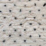 Berber runner rug with black dots
