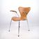 Chaise 7 avec accoudoirs - Modèle 3207 - Cuir cognac - Arne Jacobsen & Fritz Hansen