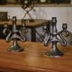 Pair of ceramic candlesticks, Sars-Poteries, 1950s
