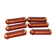 6 knife holders in burgundy glazed ceramic with art deco gold edging