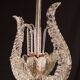 Art Decò Fountain Chandelier Barovier e Toso style , Murano Glass, 1940