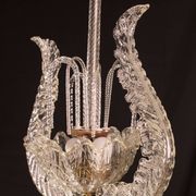 Art Decò Fountain Chandelier By Barovier e Toso, Murano Glass, 1940