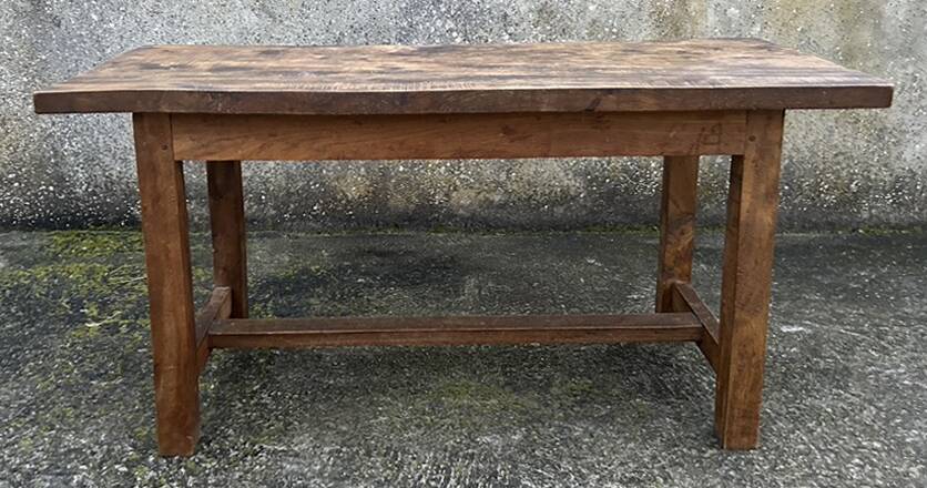 Farmhouse coffee table, solid oak, vintage, early 20th century.