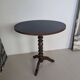 Table d'appoint ronde, pied en chêne tourné