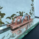 Art Deco engraved tabletop mirror