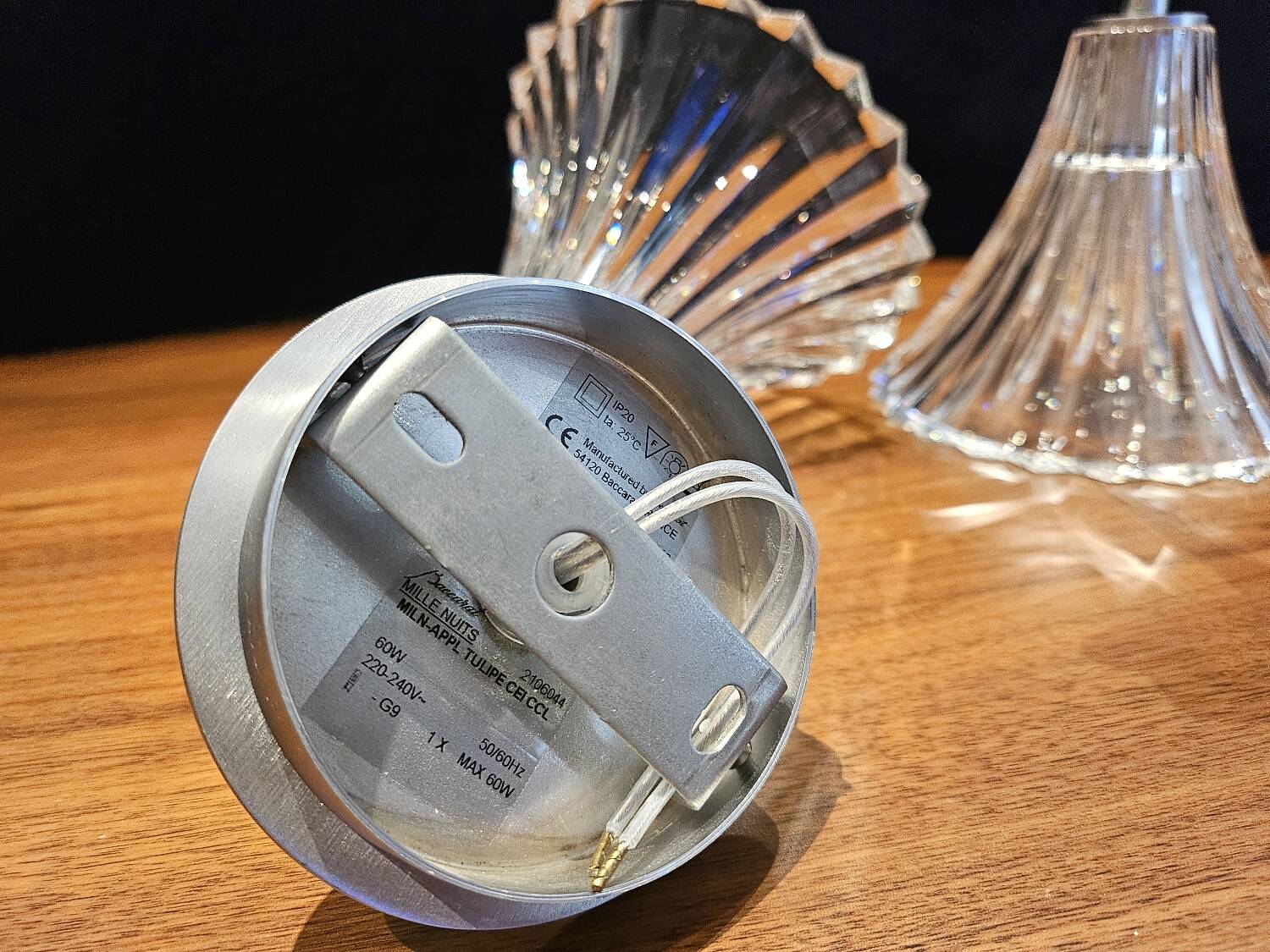 Pair of Baccarat tulip wall lights