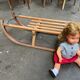 Sledding old alsace decoration noel davos 1960