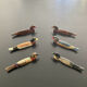 6 porte-couteaux forme canard bois laqué