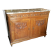 Art deco buffet  in blond oak with shelf marble