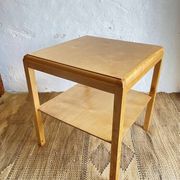 Swedish modern birch side table, late 20th century